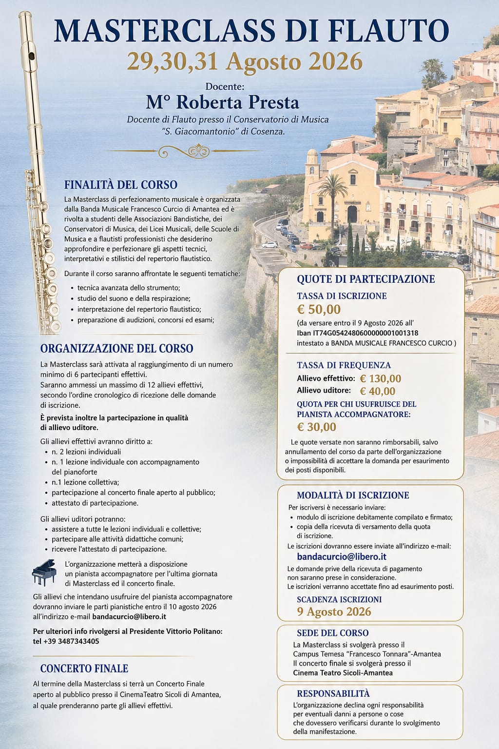 Informazioni Masterclass Flauto