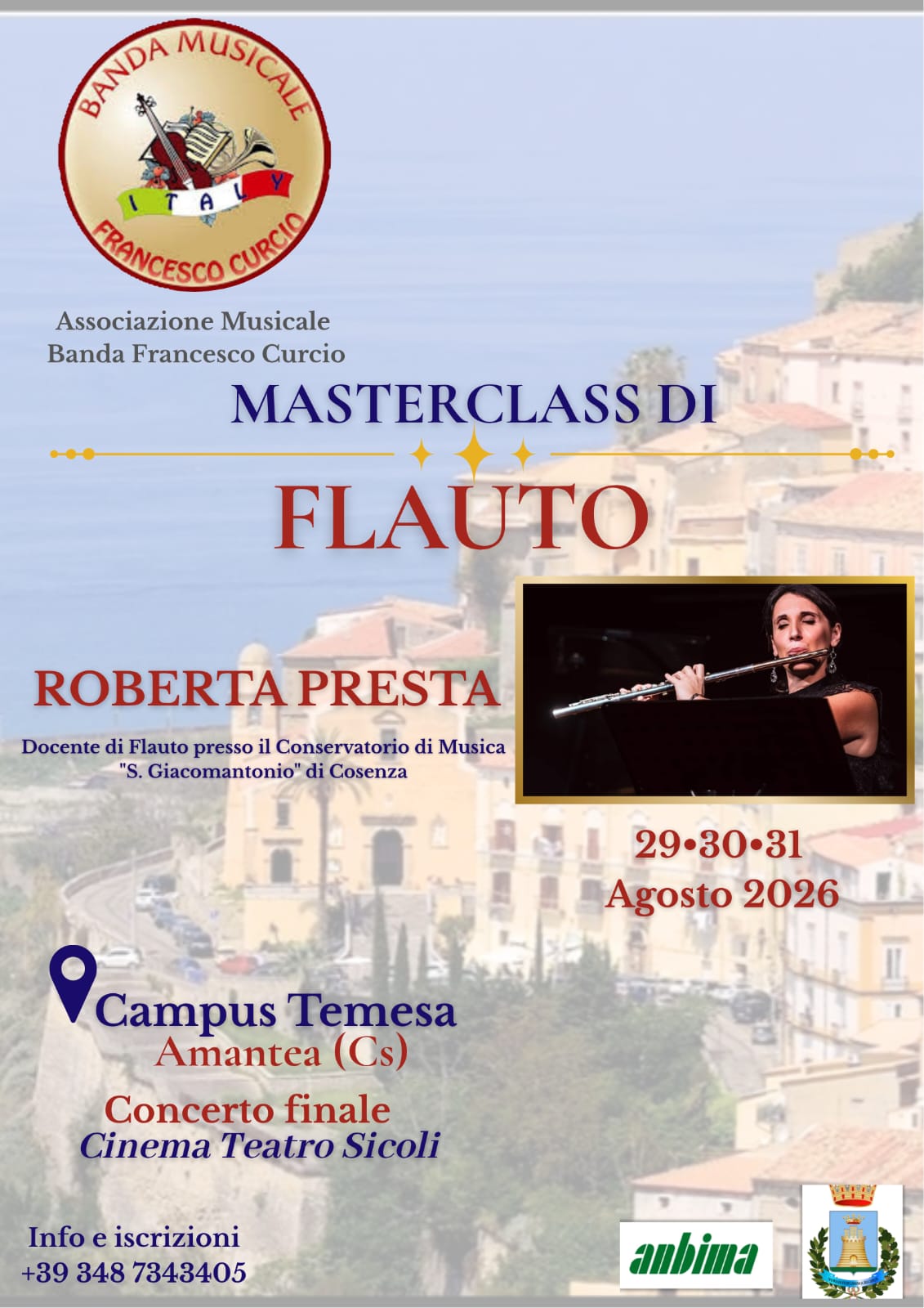 Manifesto Masterclass Flauto M° Roberta Presta
